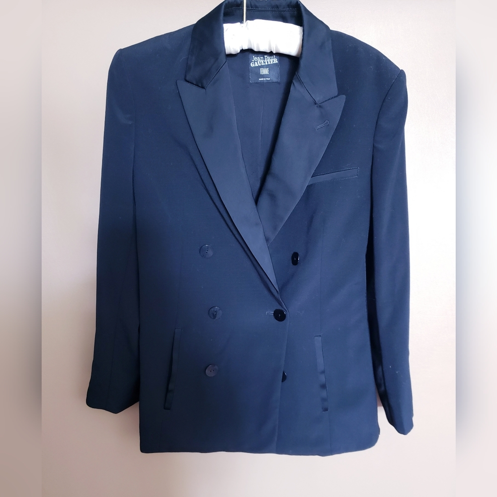 Jean Paul Gaultier FEMME Smokin Double Breasted Jacket Size 10